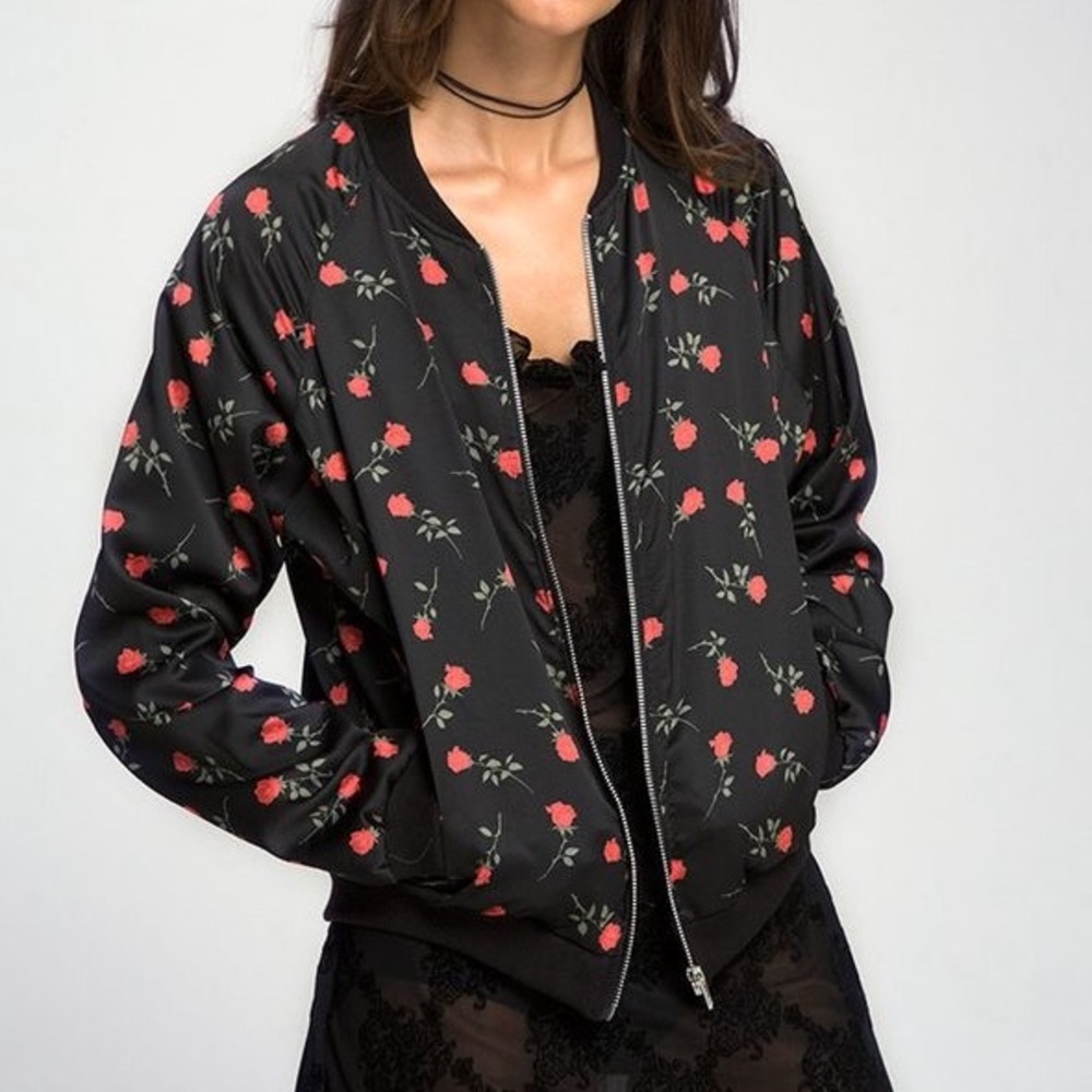 Motel Bed of Roses Bomber Jacket